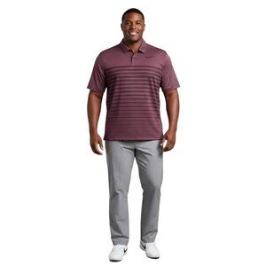 Nike Golf Standard Fit DRI-FIT Men's Dry Heather Stripe Golf Polo Shirt Sz Large